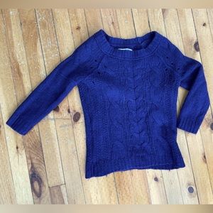 Ann Taylor Loft XSmall 3/4 length Purple Sweater
